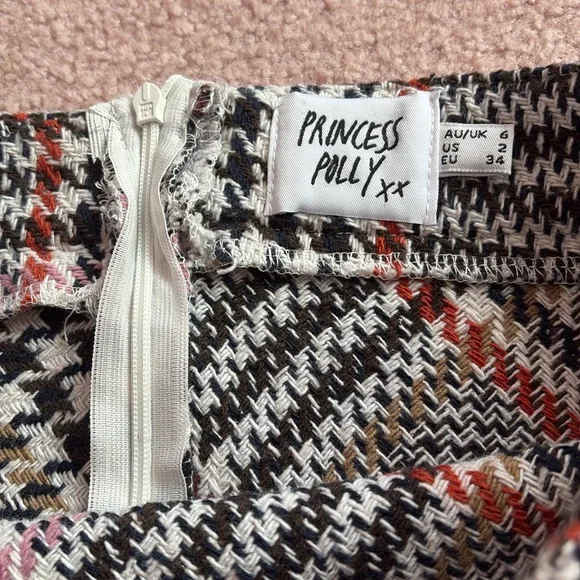Princess Polly Twead Skirt Size 2 - Picture 4 of 8